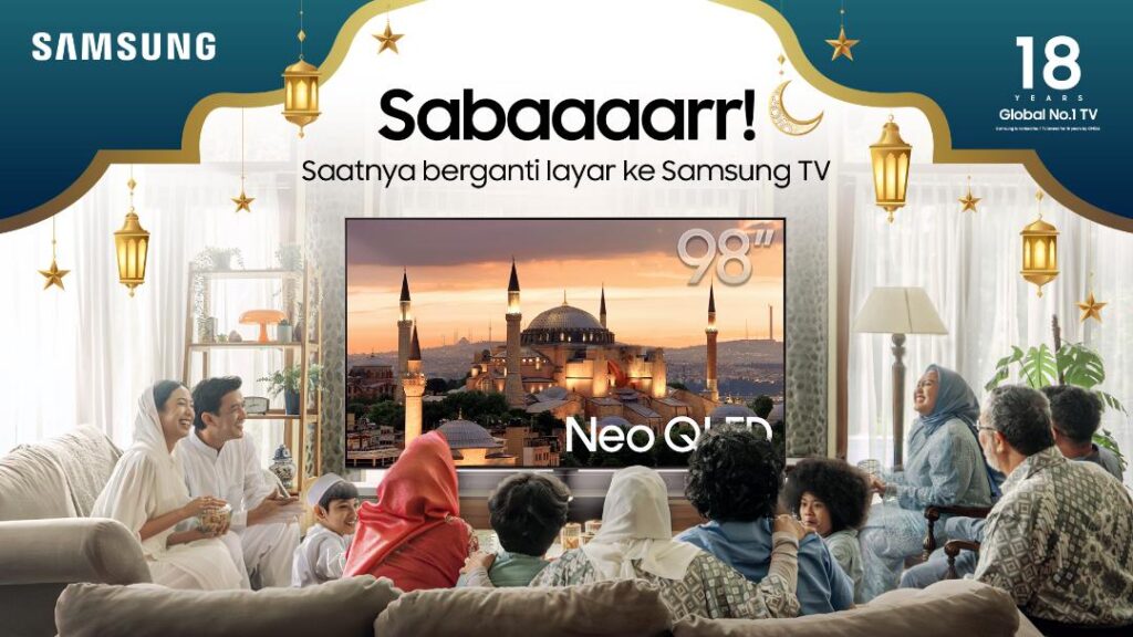 TV Samsung Berlayar Besar Bisa Berikan Pengalaman Gaming Bersama Keluarga